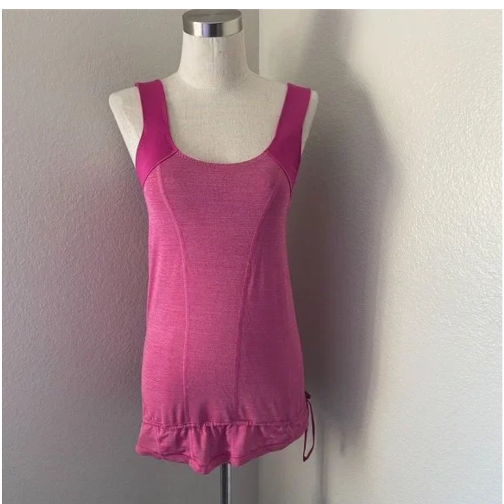 Lululemon Run For Your Life pink Tank w/ Built in bra, heathered raspberry SZ 6